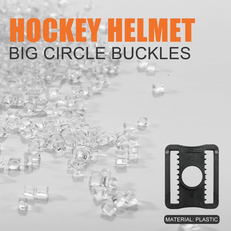 GY Hockey Goalie Mask Slider Clips 10 Pack – 3 x 2.6 cm (1.18 x 1.02 Inches) – Durable Plastic (PC) Replacement Helmet Buckles for Ice Hockey Goalie Helmets - Image 5